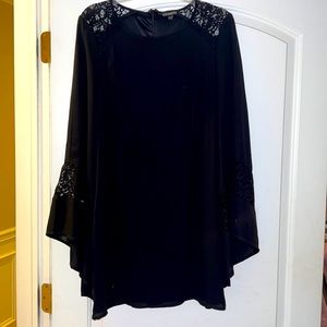 Express fitted dress with flair sleeves